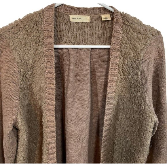 Anthropologie Sleeping On Snow Slubby Boucle Cardigan Medium Mohair Neutrals - Picture 4 of 7